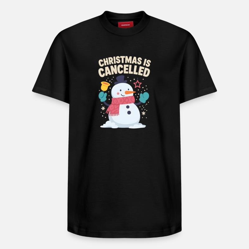Fröhlicher Schneemann – Noël est annulé - T-shirt unisexe décontracté en coton Supima – de SPREAD - noir
