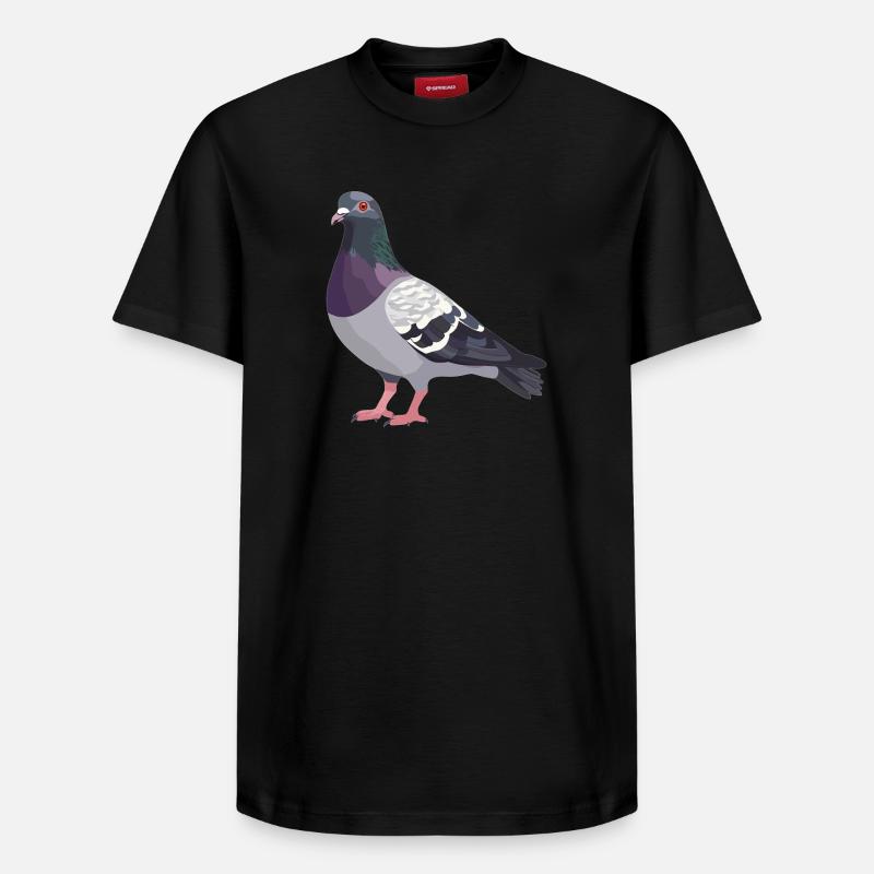 Pigeons Pigeon - T-shirt unisexe décontracté en coton Supima – de SPREAD - noir