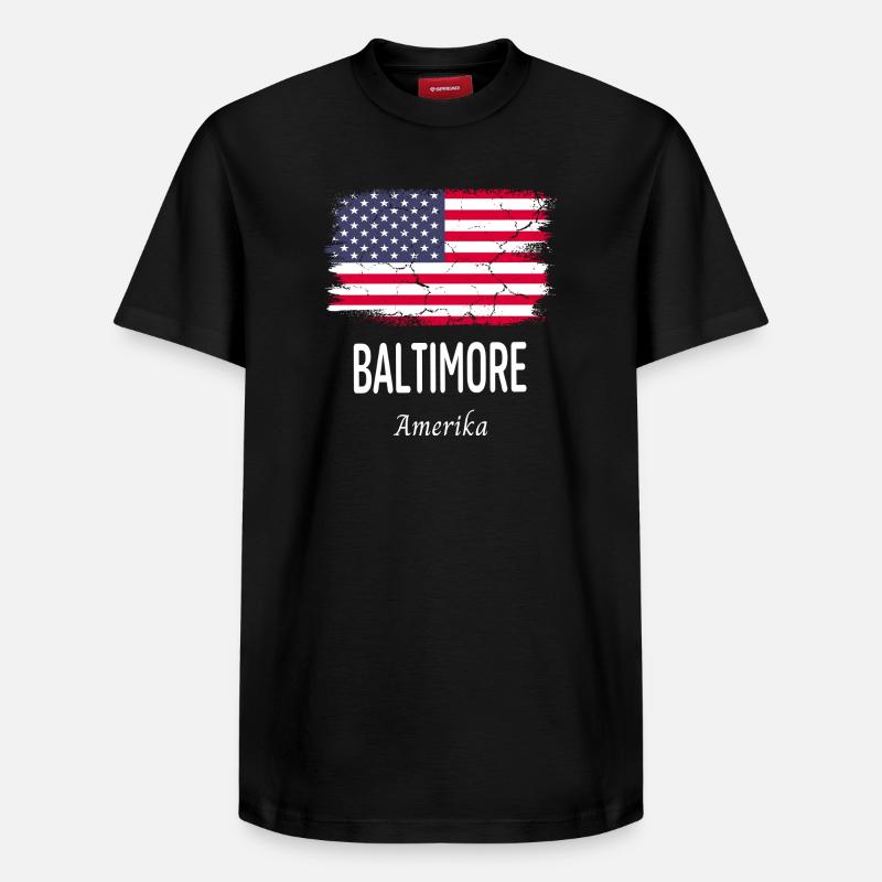 Baltimore - Relaxed Unisex Supima Cotton T-Shirt – von SPREAD - Schwarz