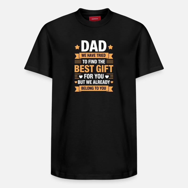 Papa-Geschenk Wir gehören dir schon - Relaxed Unisex Supima Cotton T-Shirt – von SPREAD - Schwarz