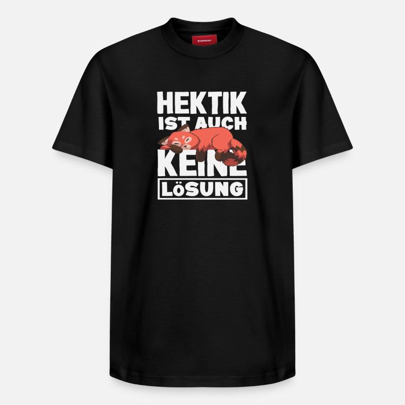 Drôle de renard sans motivation - T-shirt unisexe décontracté en coton Supima – de SPREAD - noir