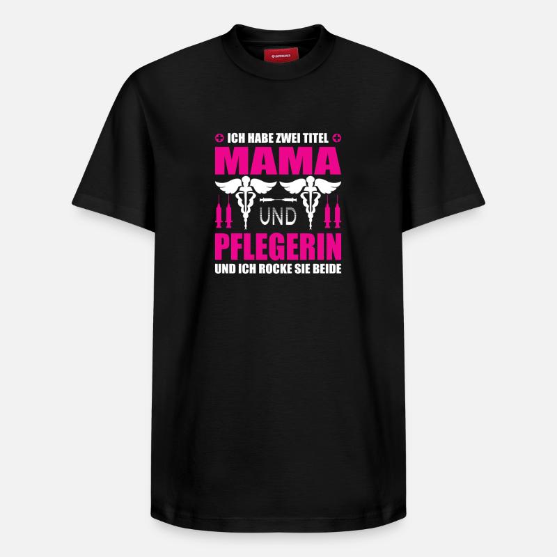 Maman et aidante - T-shirt unisexe décontracté en coton Supima – de SPREAD - noir