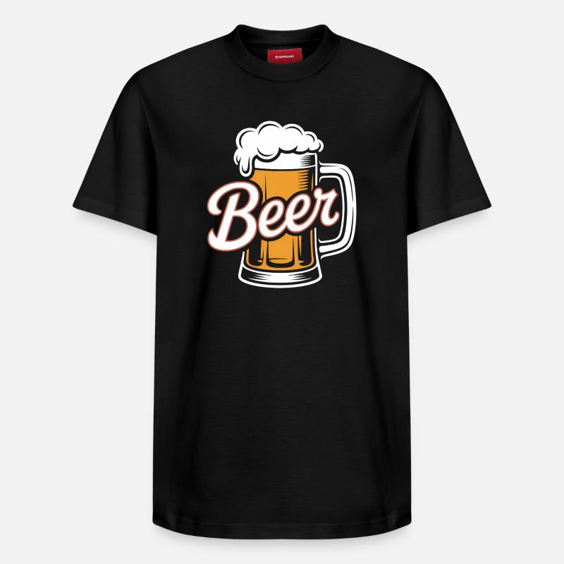Beer - Cool Beer Logo - T-shirt unisexe décontracté en coton Supima – de SPREAD - noir