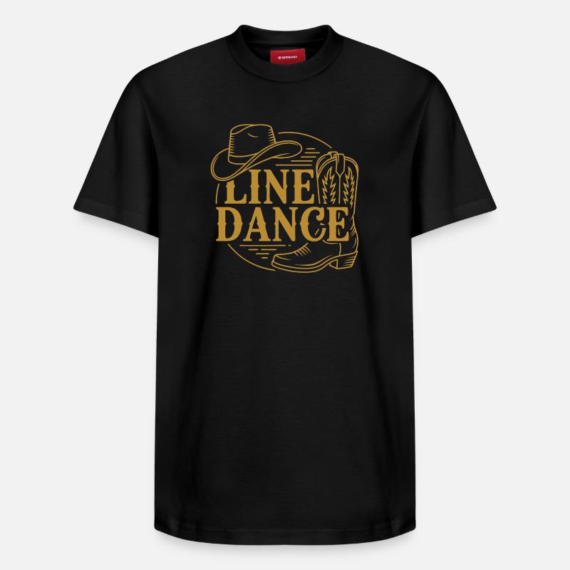 Logo de danse en ligne - T-shirt unisexe décontracté en coton Supima – de SPREAD - noir