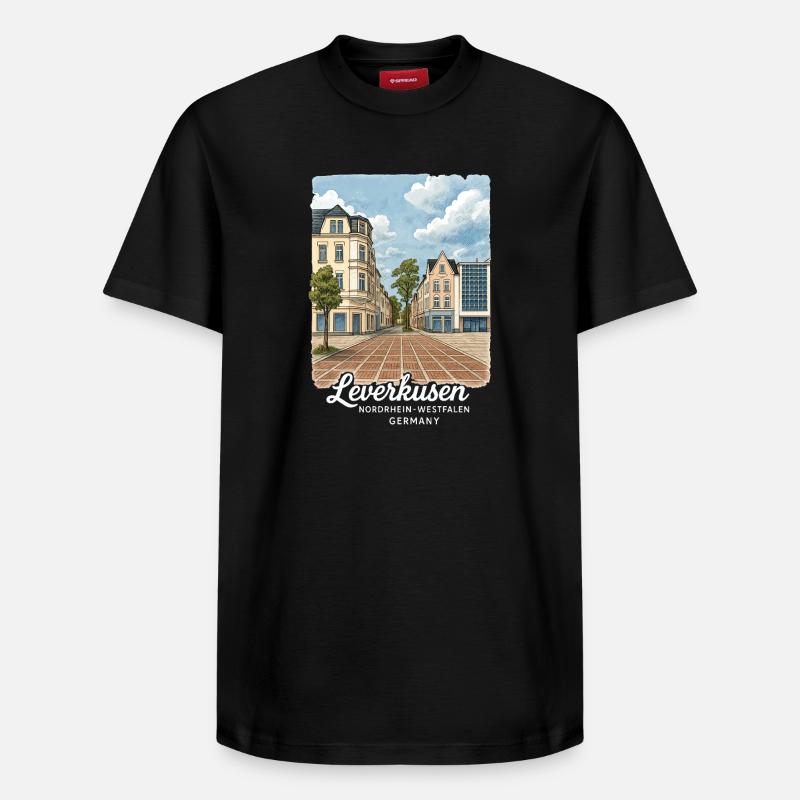 Leverkusen - T-shirt unisexe décontracté en coton Supima – de SPREAD - noir