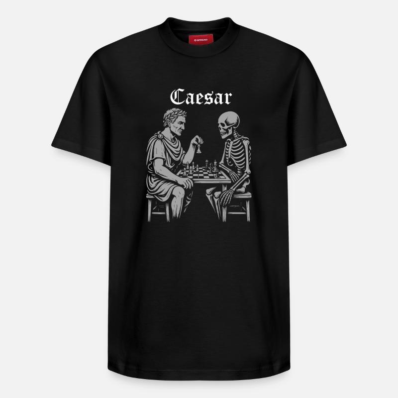 Duel d’échecs de César - T-shirt unisexe décontracté en coton Supima – de SPREAD - noir