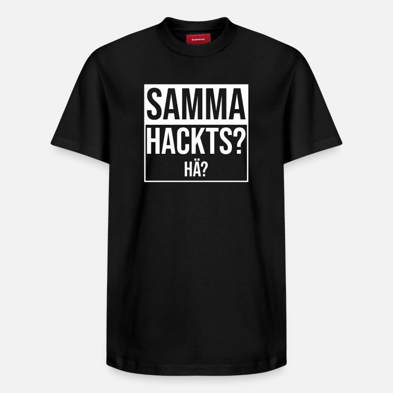 samma hacks hä - T-shirt unisexe décontracté en coton Supima – de SPREAD - noir