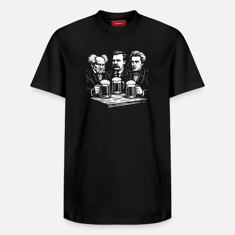 Deutscher Philosophenpub - Relaxed Unisex Supima Cotton T-Shirt – von SPREAD - Schwarz