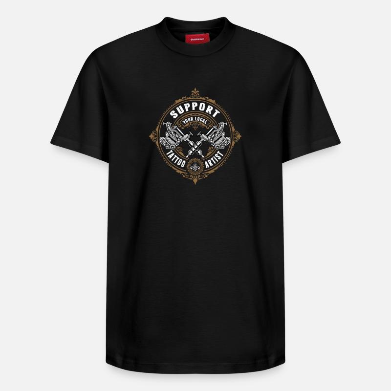 Cadeaux pour tatoueurs - T-shirt unisexe décontracté en coton Supima – de SPREAD - noir