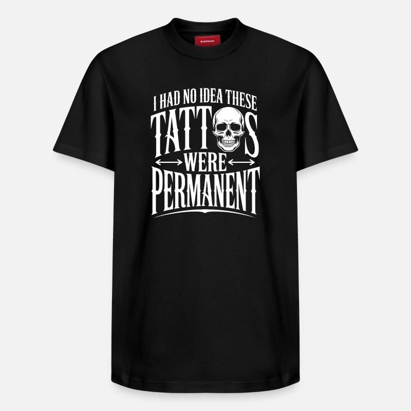 Tattoo-Permanenz-Schädel-T-Shirt - Relaxed Unisex Supima Cotton T-Shirt – von SPREAD - Schwarz