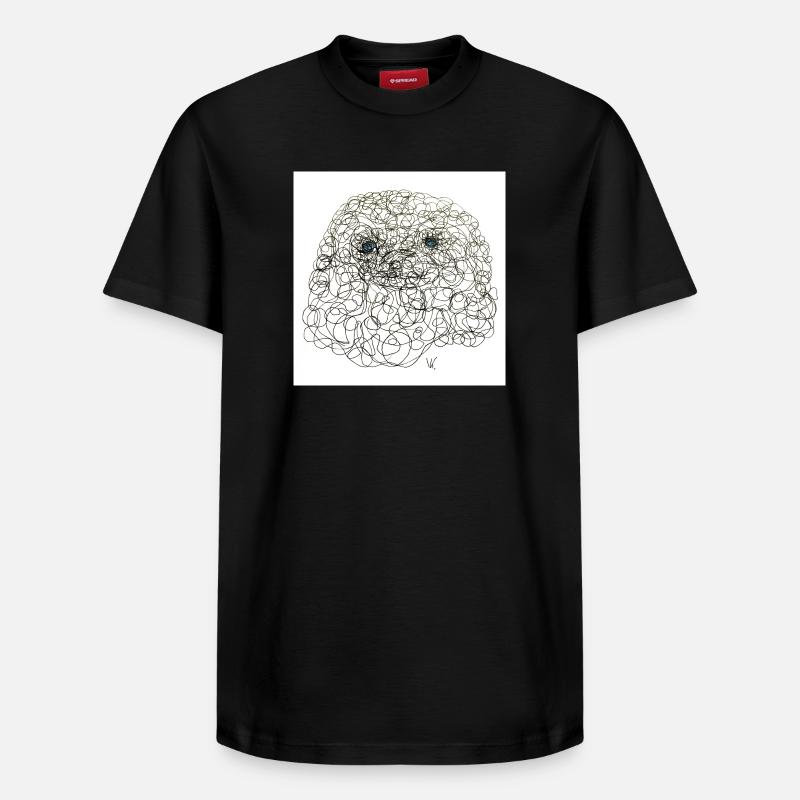 Bouclé Sherly - T-shirt unisexe décontracté en coton Supima – de SPREAD - noir