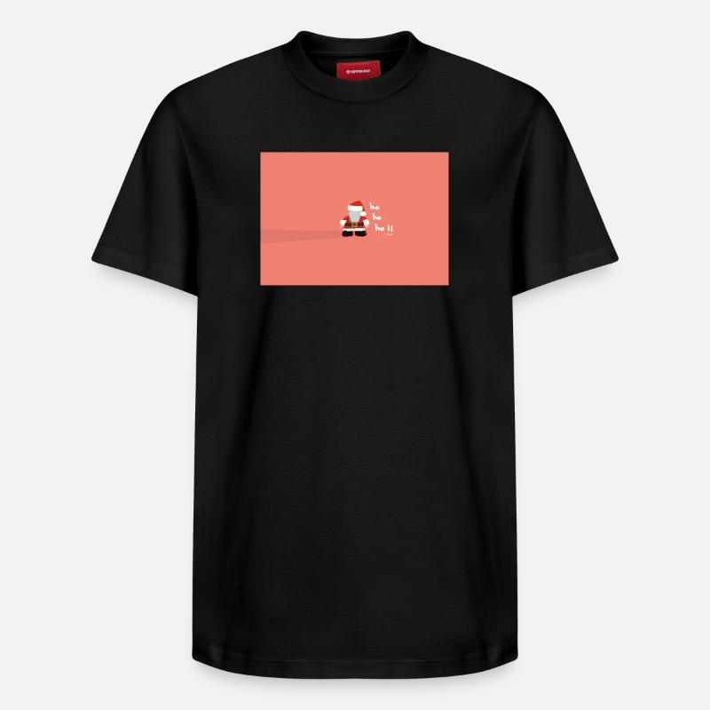 Ombres du Père Noël - T-shirt unisexe décontracté en coton Supima – de SPREAD - noir