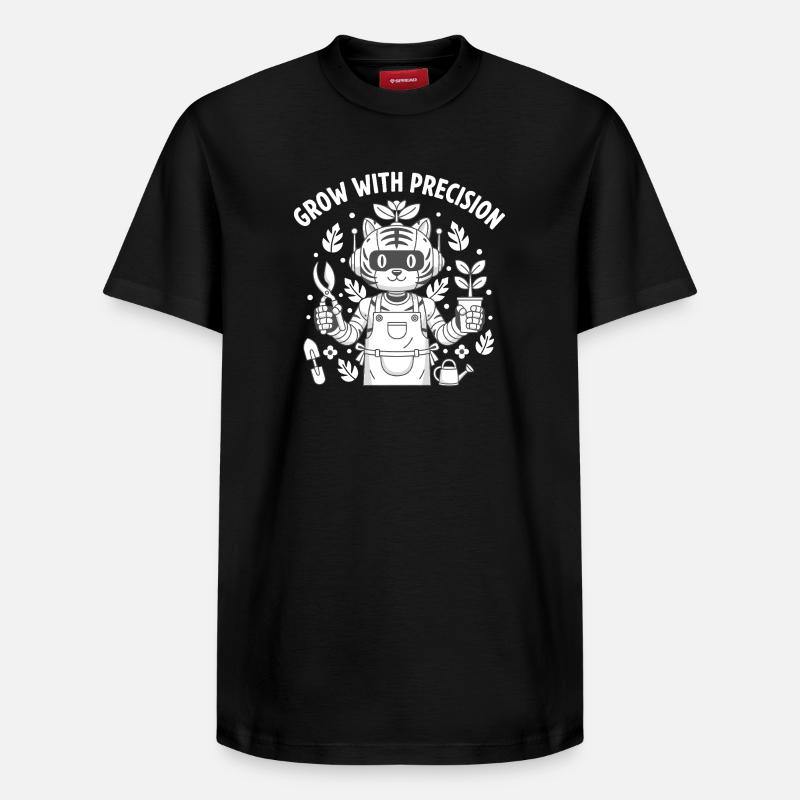 Gartenroboter Katzengärtner - Relaxed Unisex Supima Cotton T-Shirt – von SPREAD - Schwarz