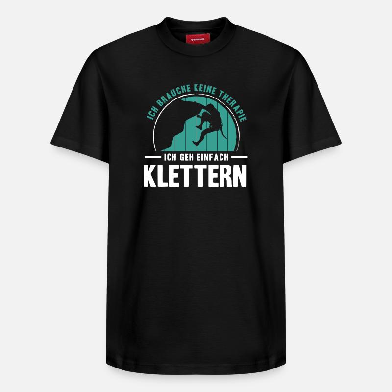 Bouldern Geschenke Klettern Kletterer Boulderer - Relaxed Unisex Supima Cotton T-Shirt – von SPREAD - Schwarz