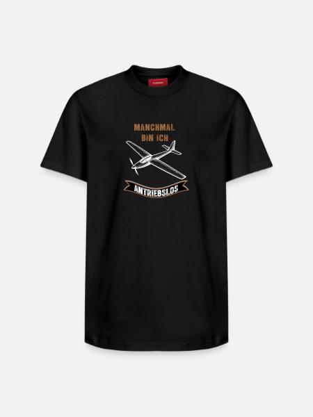Manchmal Bin Ich Antriebslos Flugzeug - Relaxed Unisex Supima Cotton T-Shirt – von SPREAD - Schwarz