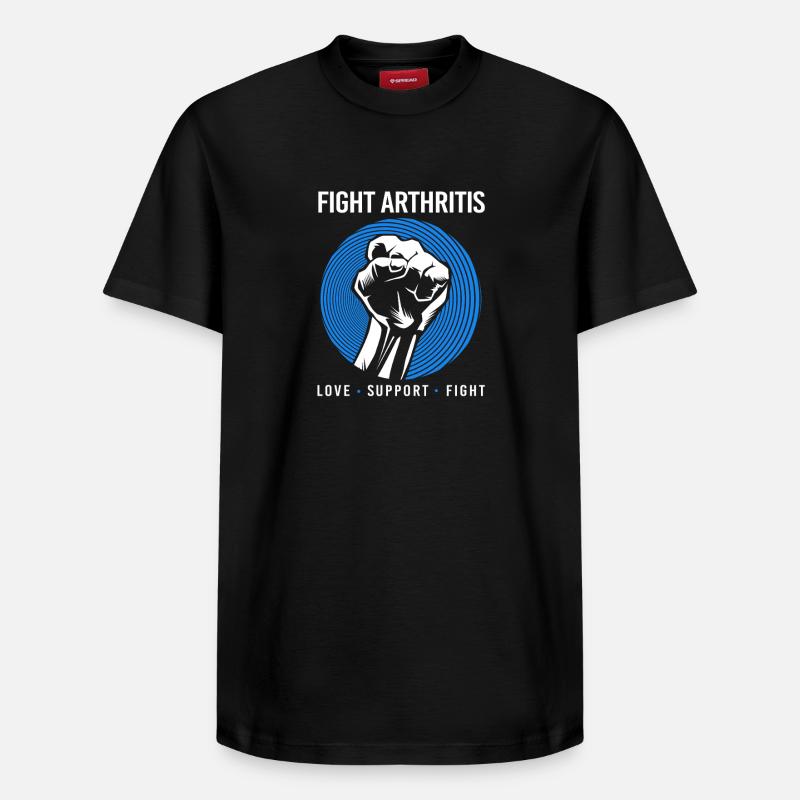 Rhumatisme, arthrite - T-shirt unisexe décontracté en coton Supima – de SPREAD - noir