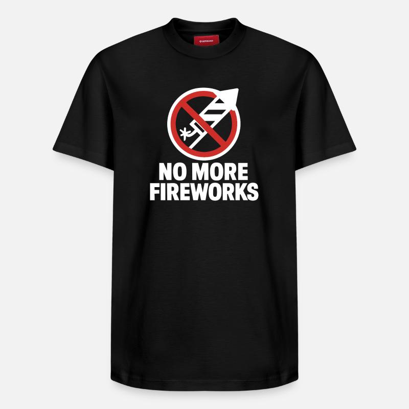 Plus de feux d’artifice – Édition du réveillon du Nouvel An - T-shirt unisexe décontracté en coton Supima – de SPREAD - noir