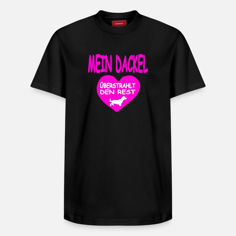 Dackel - Relaxed Unisex Supima Cotton T-Shirt – von SPREAD - Schwarz