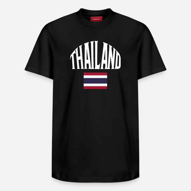 Thaïlande - T-shirt unisexe décontracté en coton Supima – de SPREAD - noir
