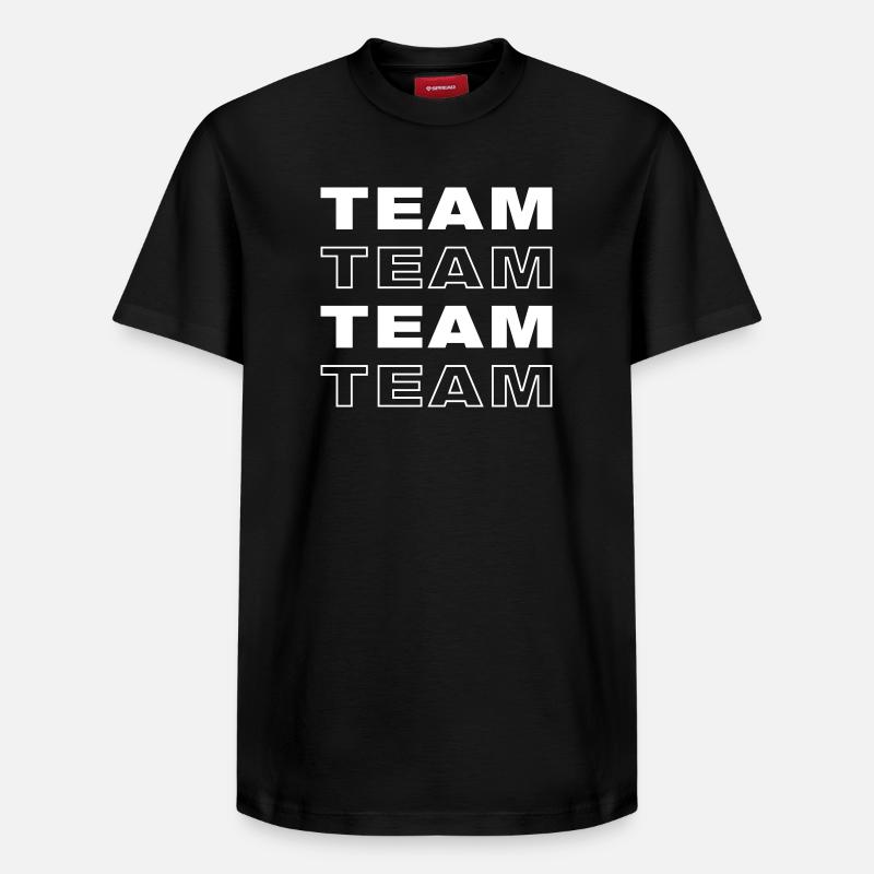 Équipe - T-shirt unisexe décontracté en coton Supima – de SPREAD - noir