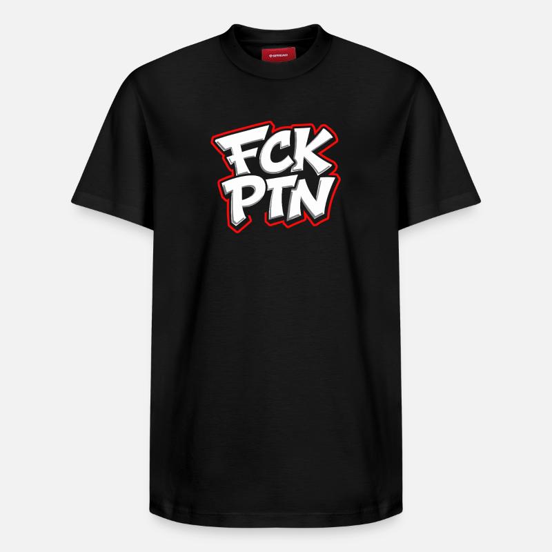 FCK PTN Anti Putin Statement - Relaxed Unisex Supima Cotton T-Shirt – von SPREAD - Schwarz