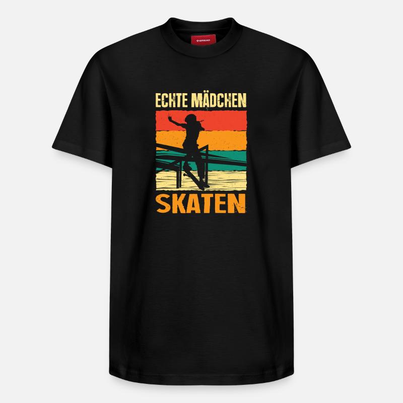 Cadeaux pour skateboardeurs de skateboard - T-shirt unisexe décontracté en coton Supima – de SPREAD - noir