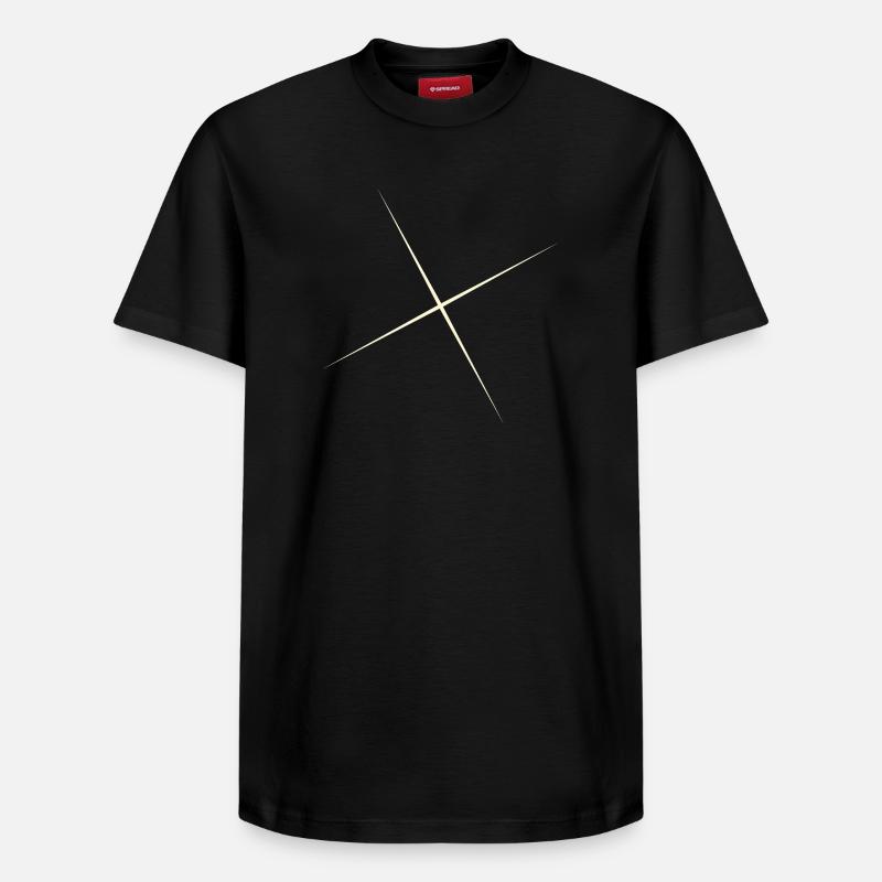 Temps fort / Rays Star - T-shirt unisexe décontracté en coton Supima – de SPREAD - noir