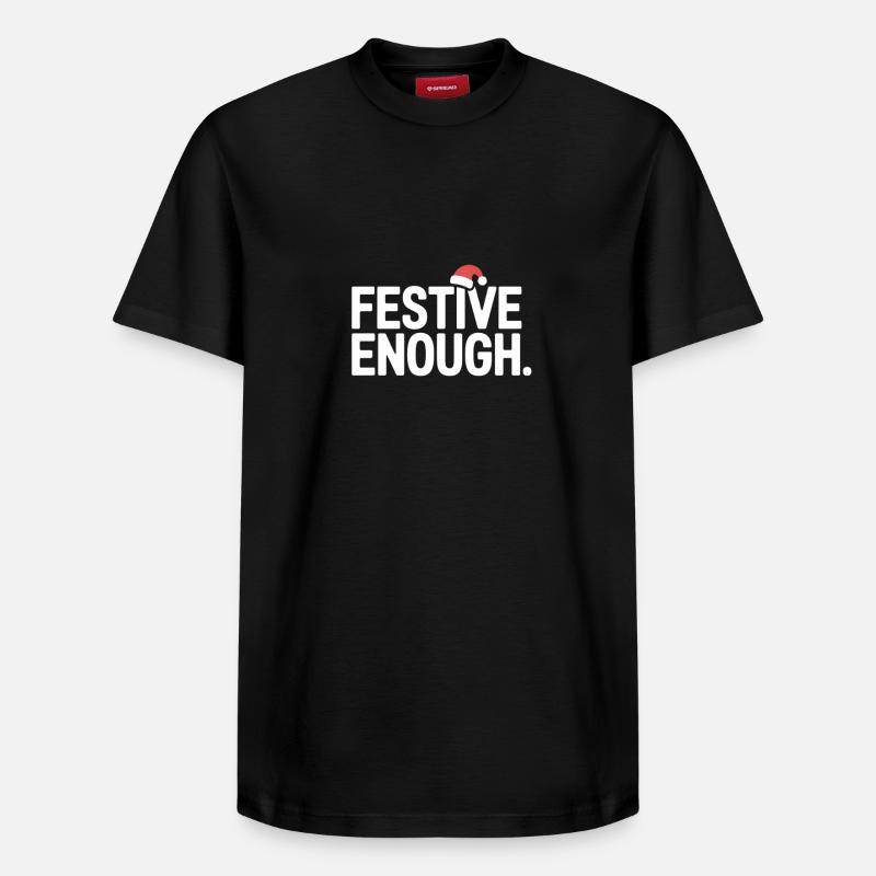 Assez drôle de Noël festif - T-shirt unisexe décontracté en coton Supima – de SPREAD - noir