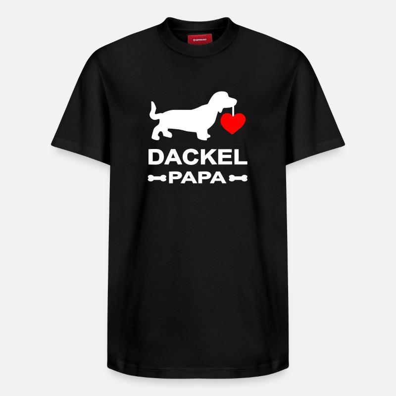 Teckel - T-shirt unisexe décontracté en coton Supima – de SPREAD - noir