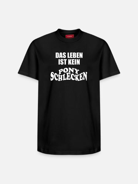 Das Leben ist kein Ponyschlecken - Relaxed Unisex Supima Cotton T-Shirt – von SPREAD - Schwarz