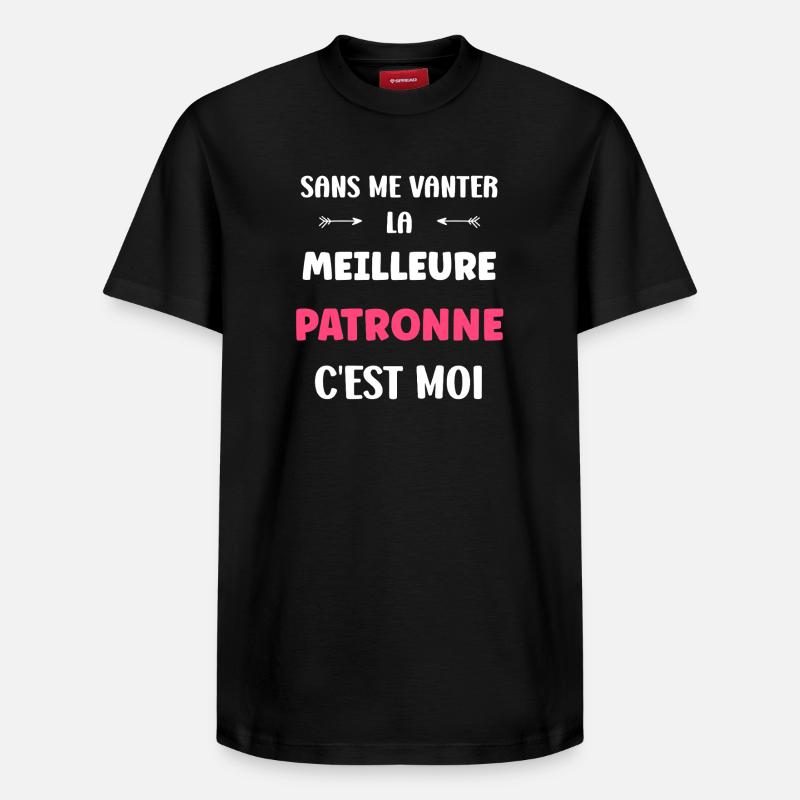 patronne - T-shirt unisexe décontracté en coton Supima – de SPREAD - noir