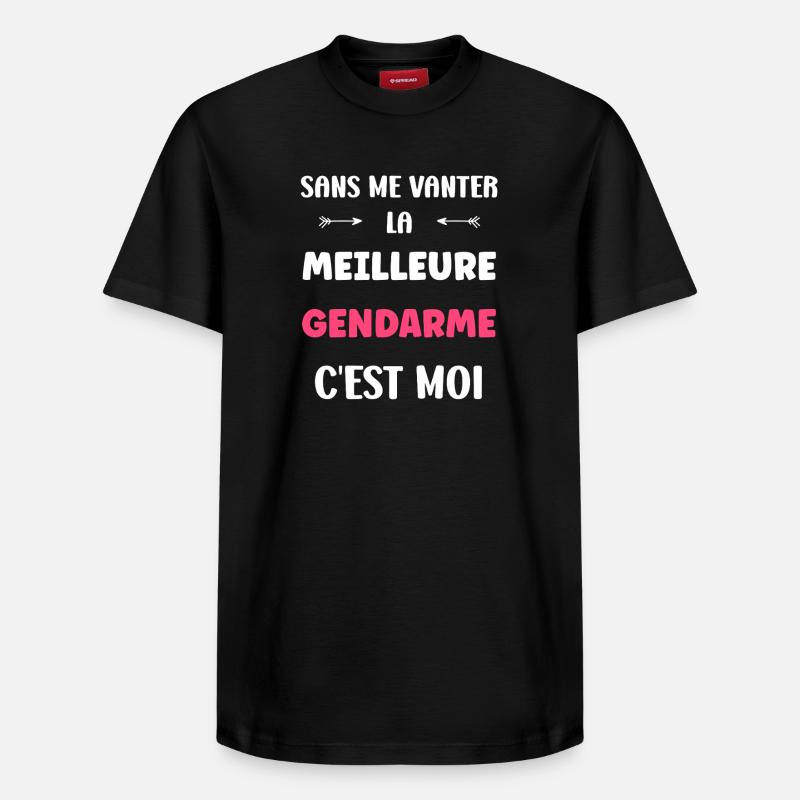 gendarme - T-shirt unisexe décontracté en coton Supima – de SPREAD - noir
