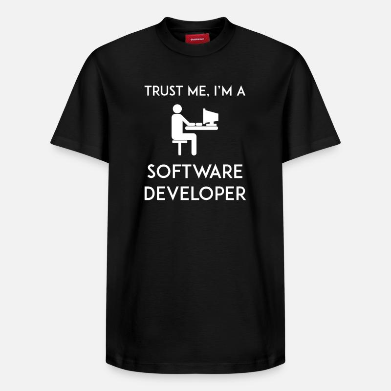 Vertrau mir, ich bin Softwareentwickler - Relaxed Unisex Supima Cotton T-Shirt – von SPREAD - Schwarz