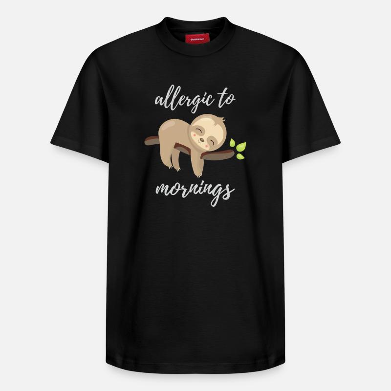 Allergique aux matins - T-shirt unisexe décontracté en coton Supima – de SPREAD - noir