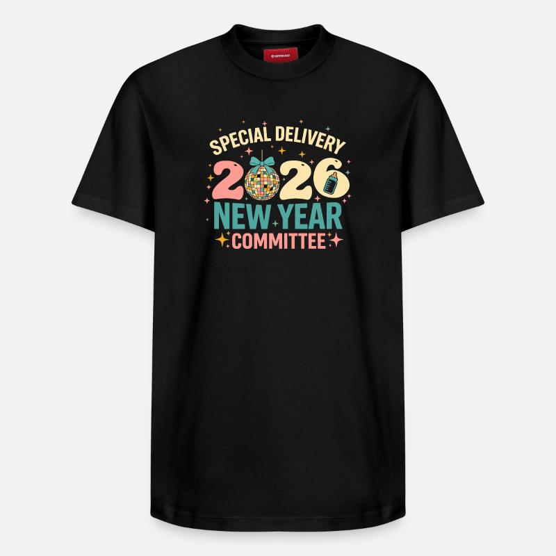 Neujahr 2020 Disco Komitee - Relaxed Unisex Supima Cotton T-Shirt – von SPREAD - Schwarz