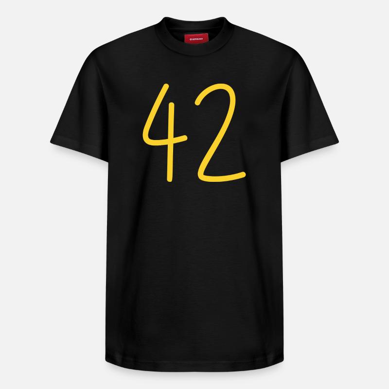 42 - T-shirt unisexe décontracté en coton Supima – de SPREAD - noir