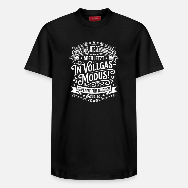 Mode pleine accélération prévu pour demain - T-shirt unisexe décontracté en coton Supima – de SPREAD - noir
