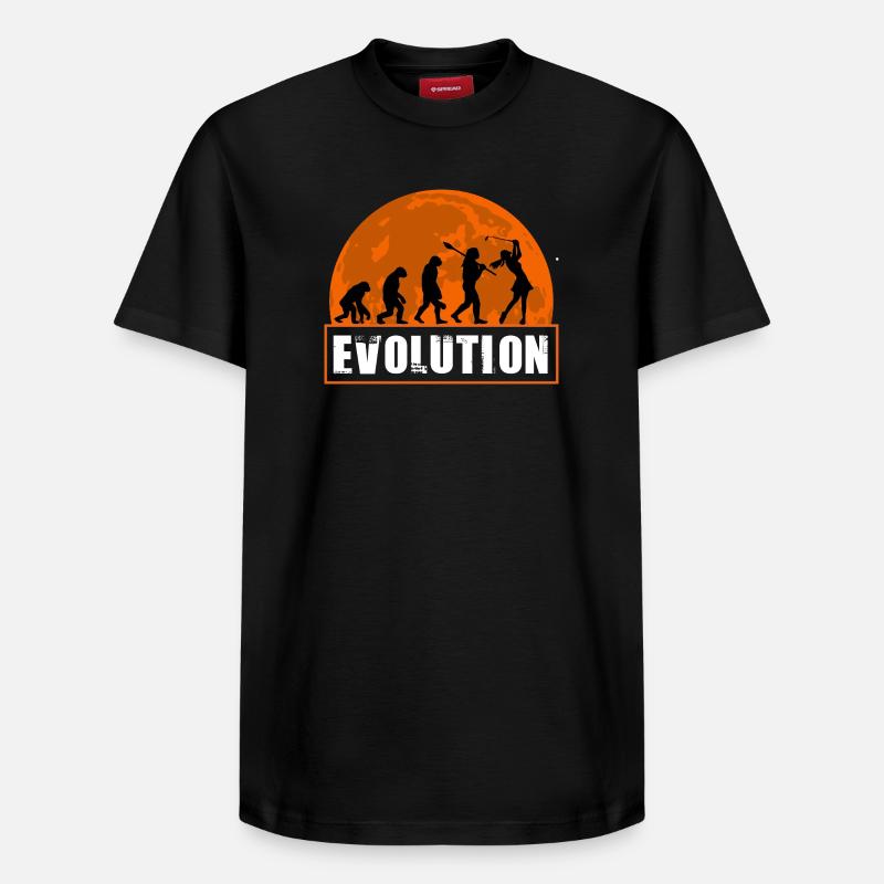 Entwicklung der Golfmädchen-Geschenk-Golfspielerin - Relaxed Unisex Supima Cotton T-Shirt – von SPREAD - Schwarz