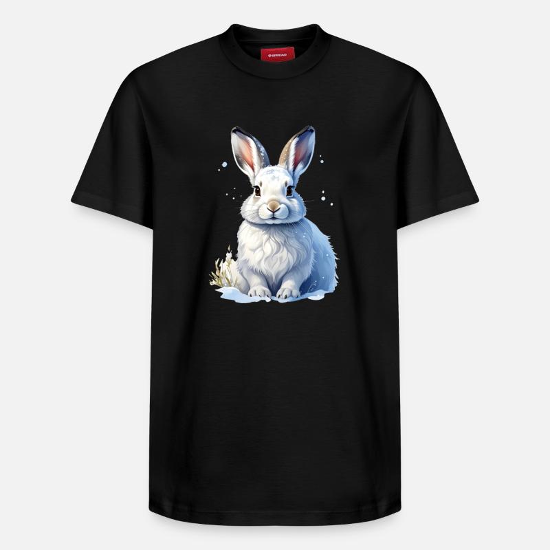 mountain hare - Relaxed Unisex Supima Cotton T-Shirt – by SPREAD - black