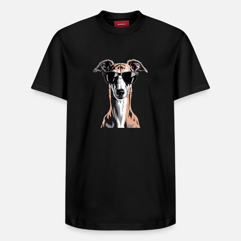Lévrier Windhund - T-shirt unisexe décontracté en coton Supima – de SPREAD - noir
