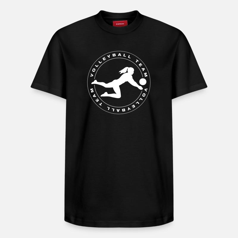 Équipe de volley-ball Mannschaft - T-shirt unisexe décontracté en coton Supima – de SPREAD - noir