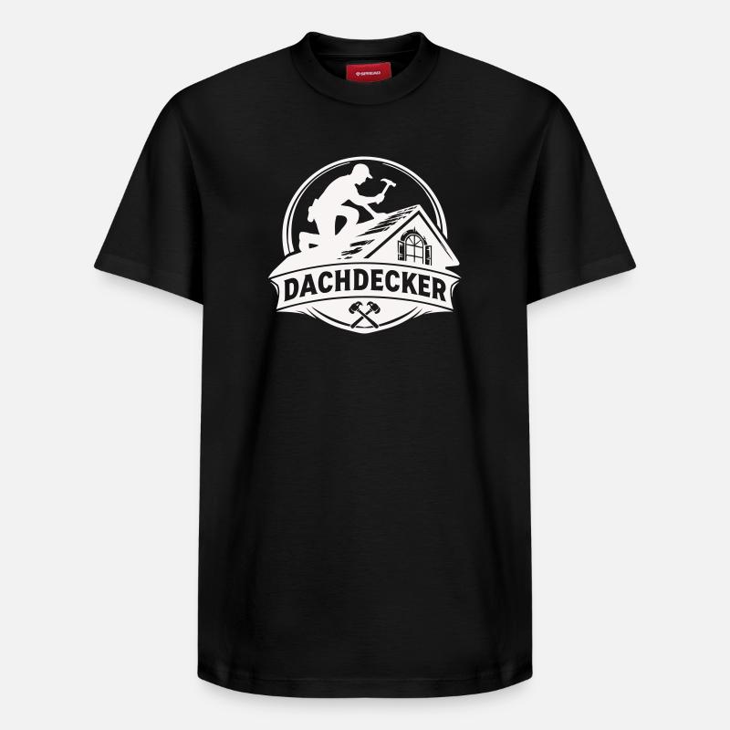 Roofer Craft Logo Motif - T-shirt unisexe décontracté en coton Supima – de SPREAD - noir