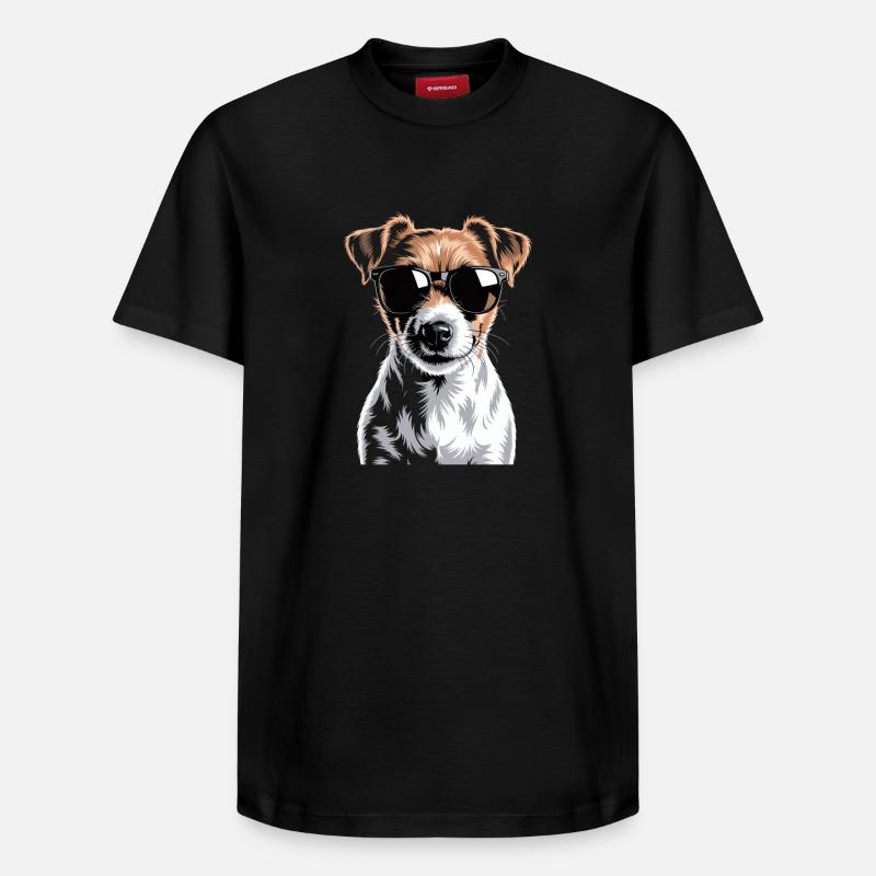 Jack Russell Terrier - Relaxed Unisex Supima Cotton T-Shirt – von SPREAD - Schwarz