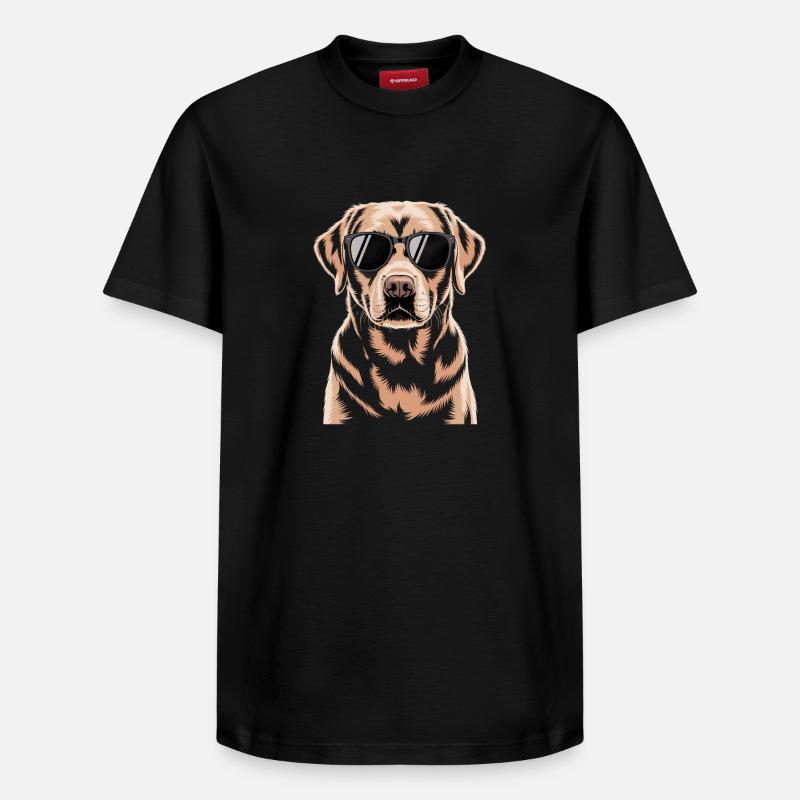 Labrador brun - T-shirt unisexe décontracté en coton Supima – de SPREAD - noir