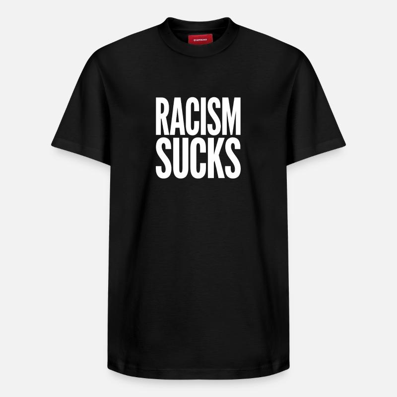 Le racisme craint - Logo Cool Pride - T-shirt unisexe décontracté en coton Supima – de SPREAD - noir