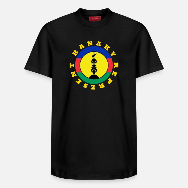 KANAKY REPRESENT ROND - T-shirt unisexe décontracté en coton Supima – de SPREAD - noir