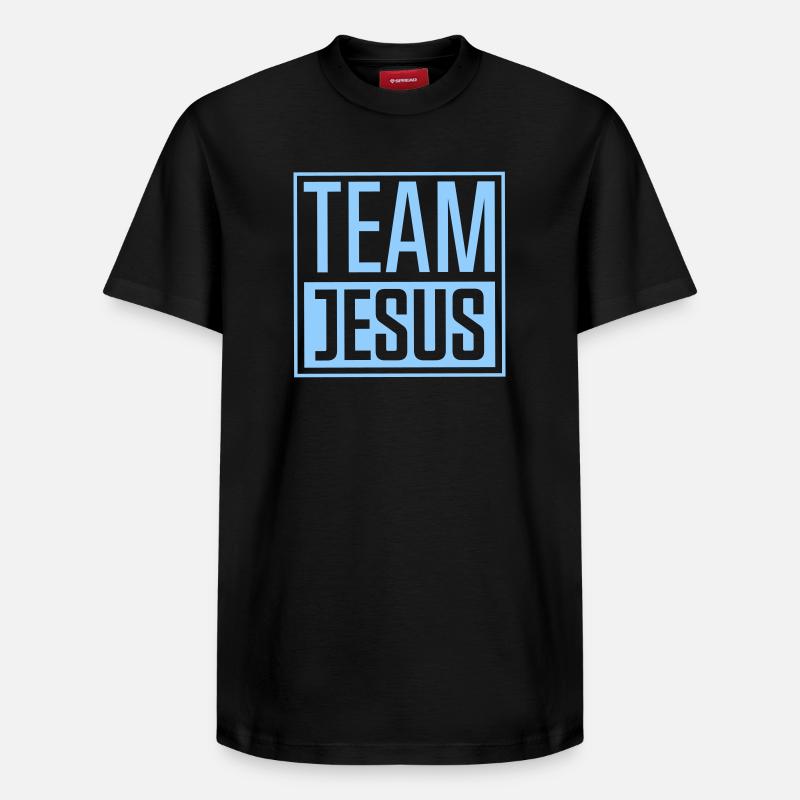 Équipe Jésus - T-shirt unisexe décontracté en coton Supima – de SPREAD - noir
