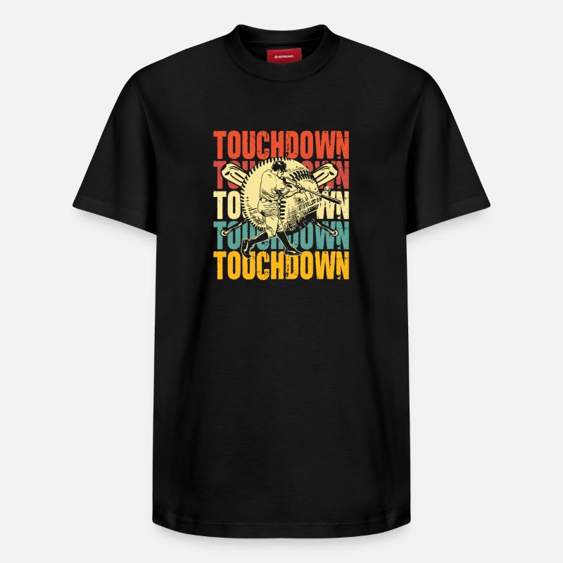 Touchdown Baseball Fusion - T-shirt unisexe décontracté en coton Supima – de SPREAD - noir
