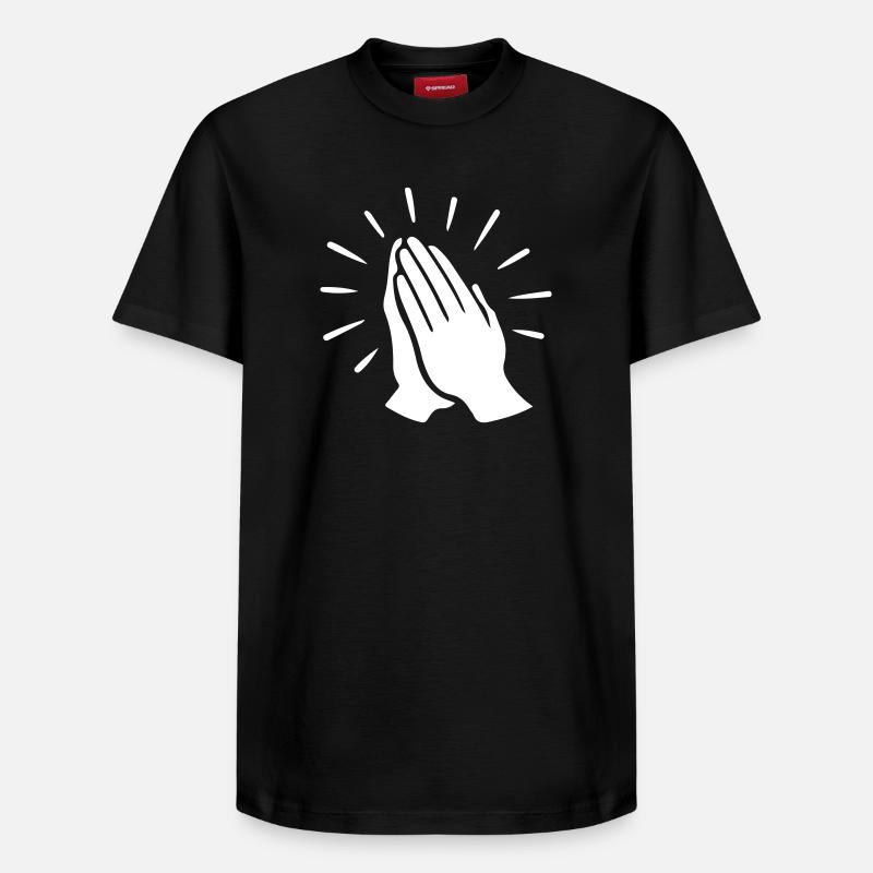 Prière Main Prie - T-shirt unisexe décontracté en coton Supima – de SPREAD - noir