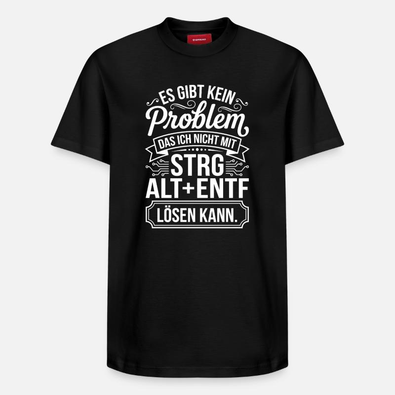 Kein Problem Mit Ctrl Alt Entf - Relaxed Unisex Supima Cotton T-Shirt – von SPREAD - Schwarz